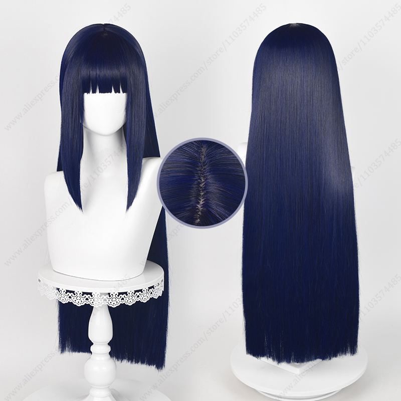 Synthetic Braided Wigs For Black Women - Peruka do cosplayu Hinata Hyuga, niebiesko-czarna,